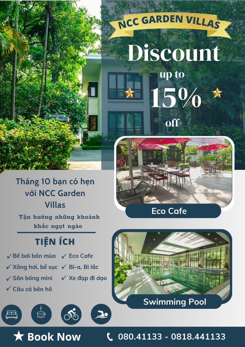 THÁNG 10 - BẠN CÓ HẸN VỚI NCC GARDEN VILLAS