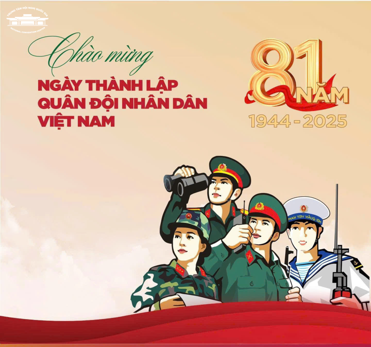 CHÀO MỪNG KỶ NIỆM 81 NĂM NGÀY THÀNH LẬP QUÂN ĐỘI NHÂN DÂN VIỆT NAM (22/12/1944 – 22/12/2025) VÀ 36 NĂM NGÀY HỘI QUỐC PHÒNG TOÀN DÂN (22/12/1989 – 22/12/2025)