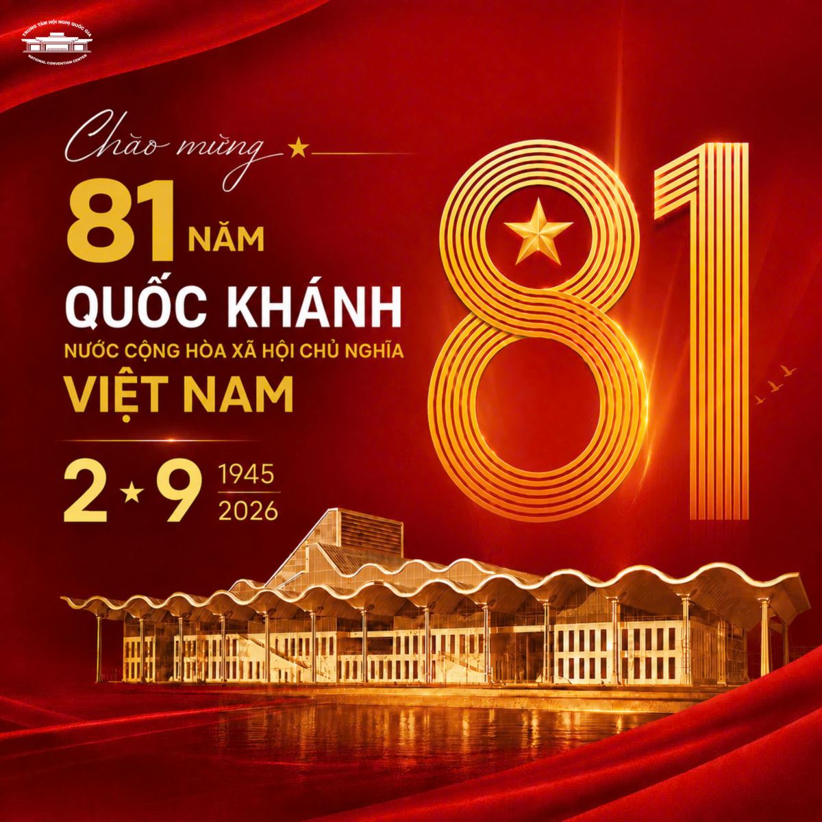 Chào mừng 81 năm Quốc khánh nước Cộng hòa xã hội chủ nghĩa Việt Nam (02/9/1945 – 02/9/2026)!